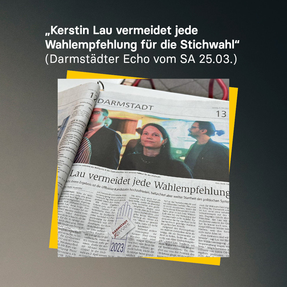 „Kerstin Lau vermeidet jede Wahlempfehlung für die Stichwahl“